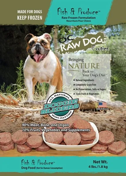 4 Lb OC Raw Fish & Produce Doggie Sliders - Health/First Aid